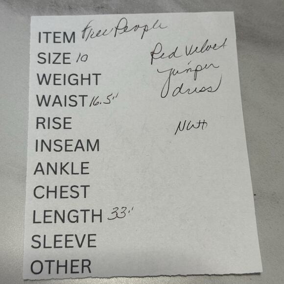 Free People Canyonland Jumper Dress Size 10 Red Velvet Corduroy Button Front NEW - Picture 11 of 11